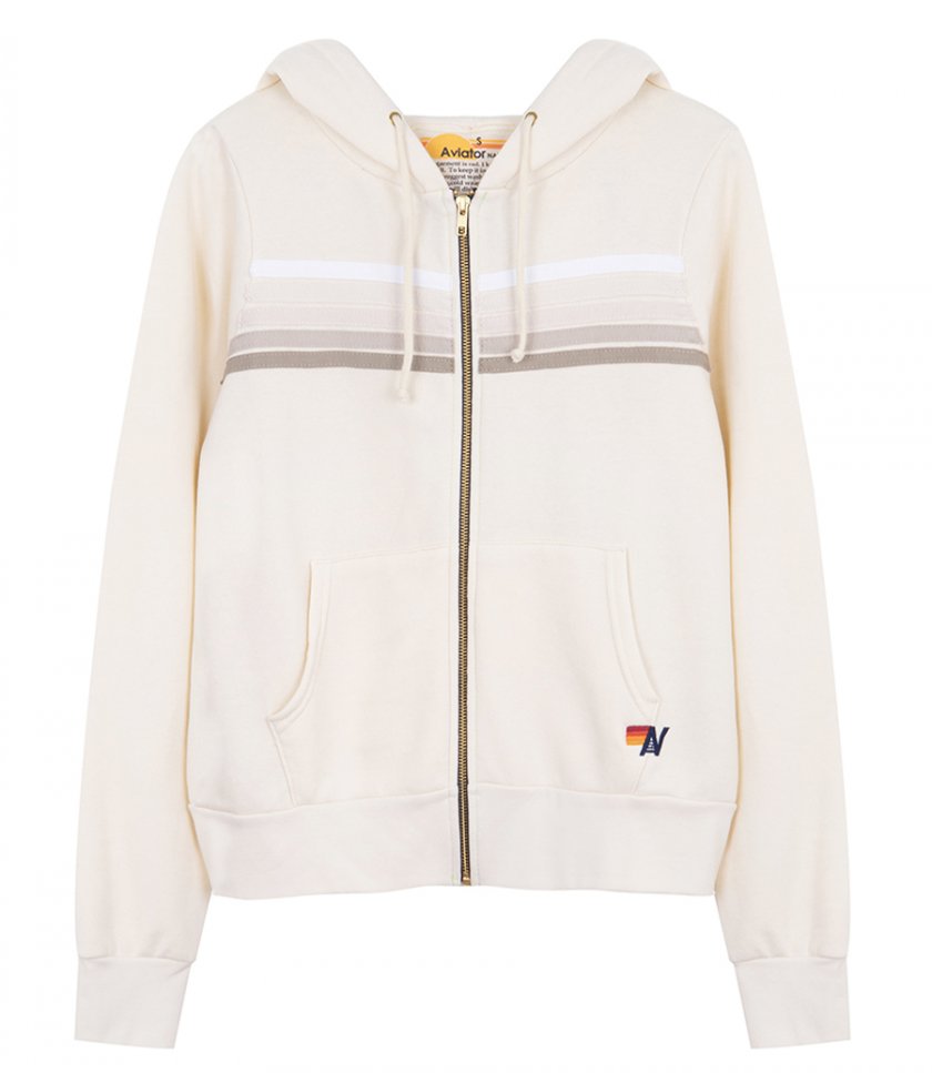 HOODIES - 5 STRIPE ZIP HOODIE