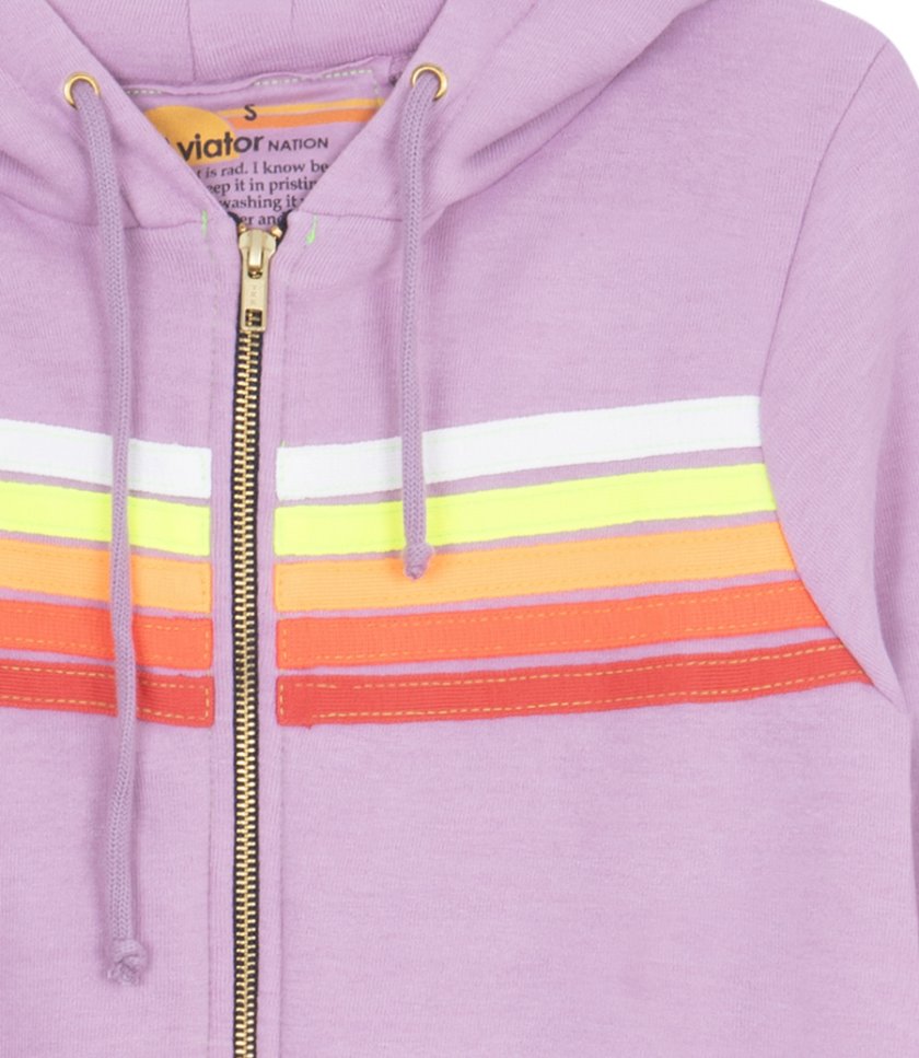 5 STRIPE ZIP HOODIE