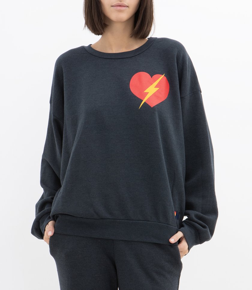 BOLT HEART CREW SWEATSHIRT RELAXED