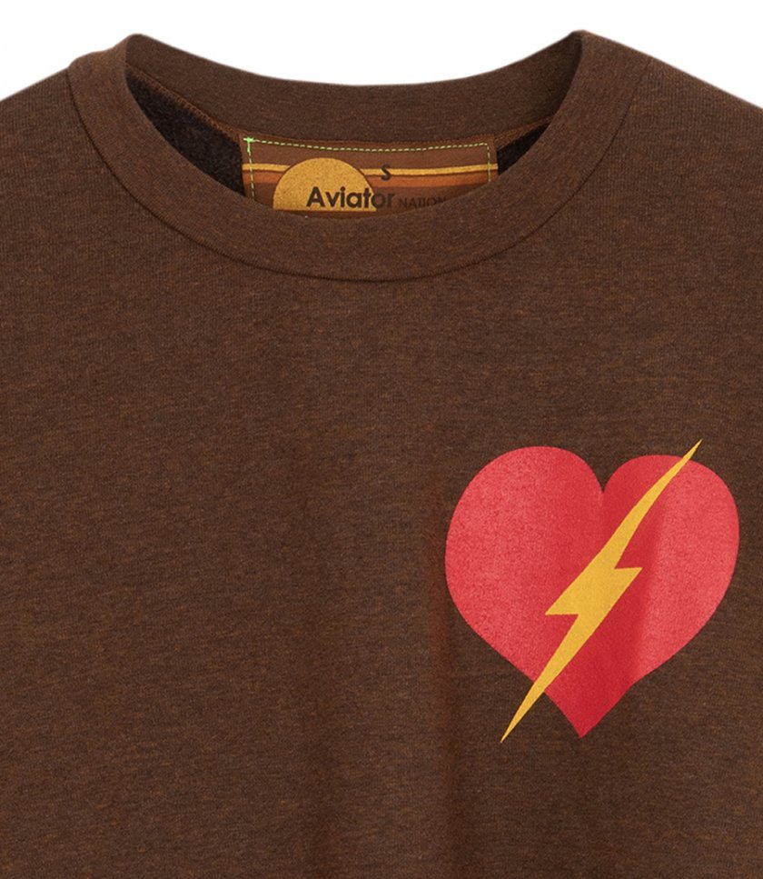 BOLT HEART CREW SWEATSHIRT RELAXED
