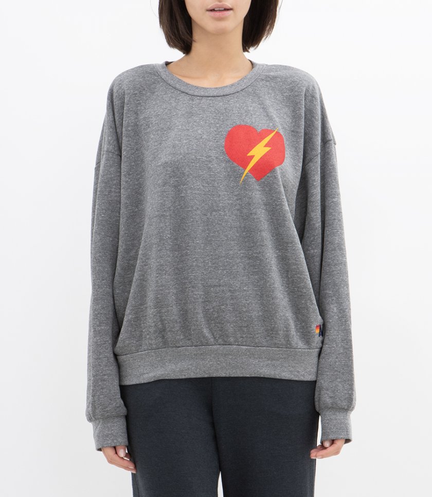 BOLT HEART CREW SWEATSHIRT RELAXED