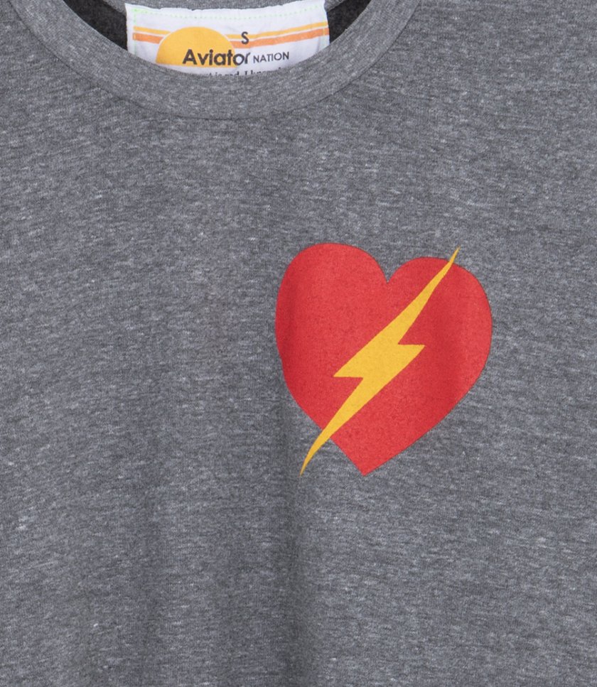 BOLT HEART CREW SWEATSHIRT RELAXED