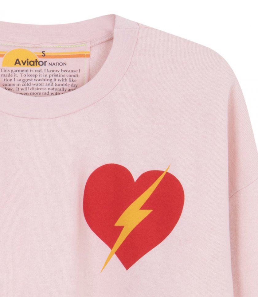 BOLT HEART CREW SWEATSHIRT RELAXED