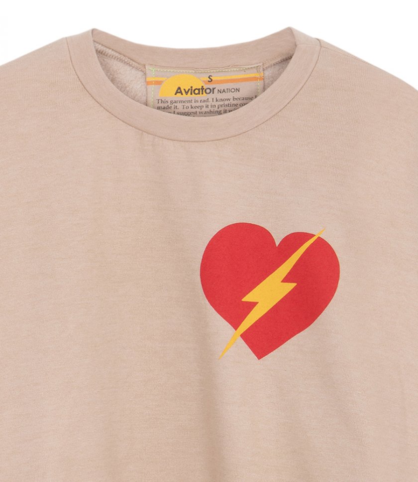 BOLT HEART CREW SWEATSHIRT RELAXED