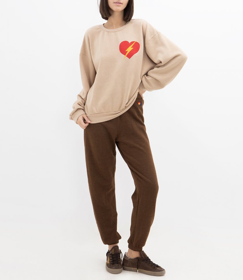 BOLT HEART CREW SWEATSHIRT RELAXED