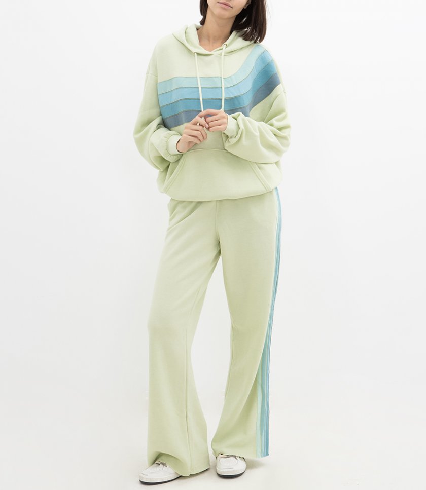 WOMENS 5 STRIPE WIDE LEG POCKET PANT