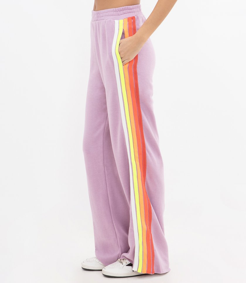 WOMENS 5 STRIPE WIDE LEG POCKET PANT
