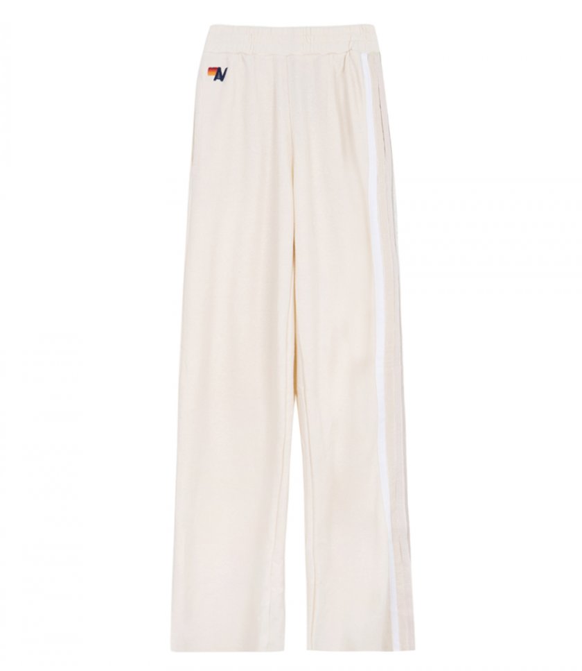 SWEATPANTS - WOMENS 5 STRIPE WIDE LEG POCKET PANT