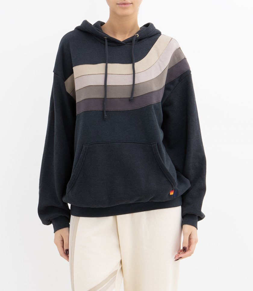 WAVE STRIPE 4 PULLOVER HOODIE
