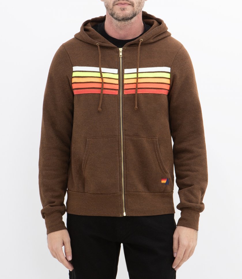 5 STRIPE ZIP HOODIE