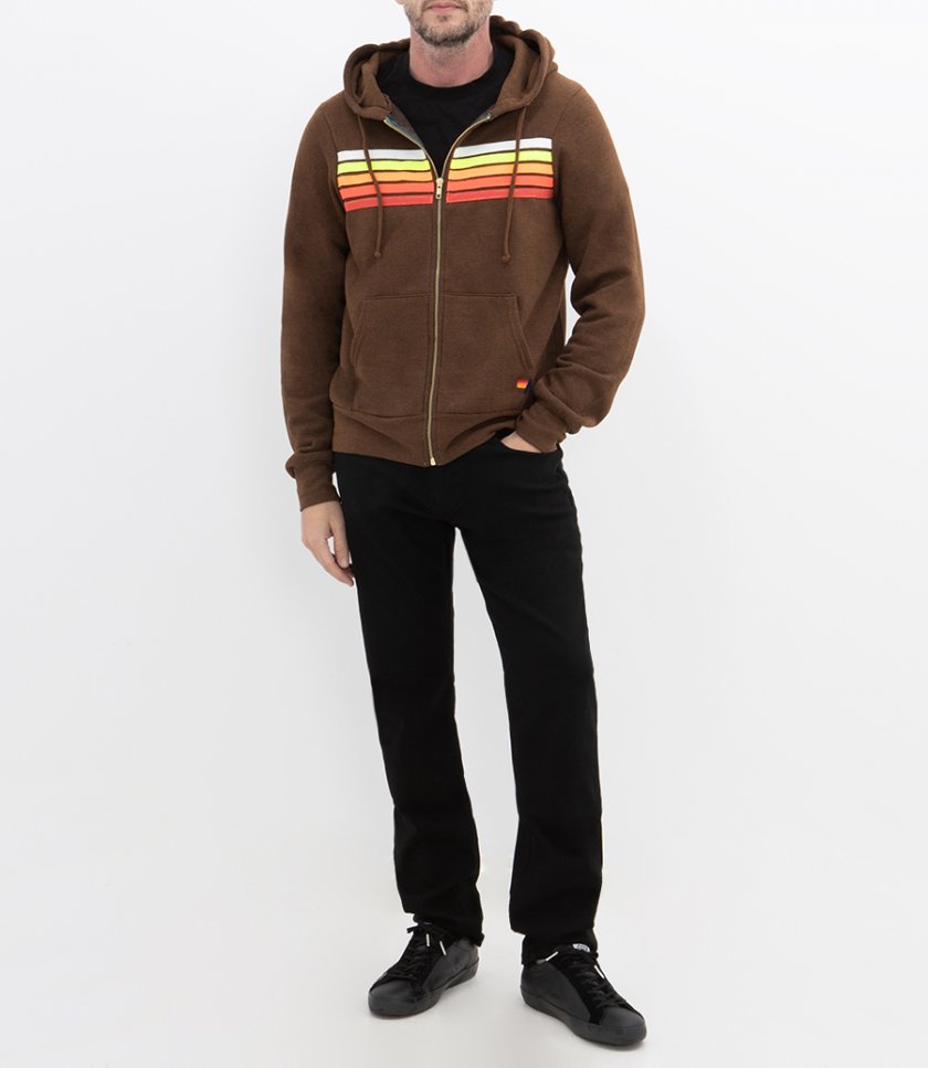 5 STRIPE ZIP HOODIE