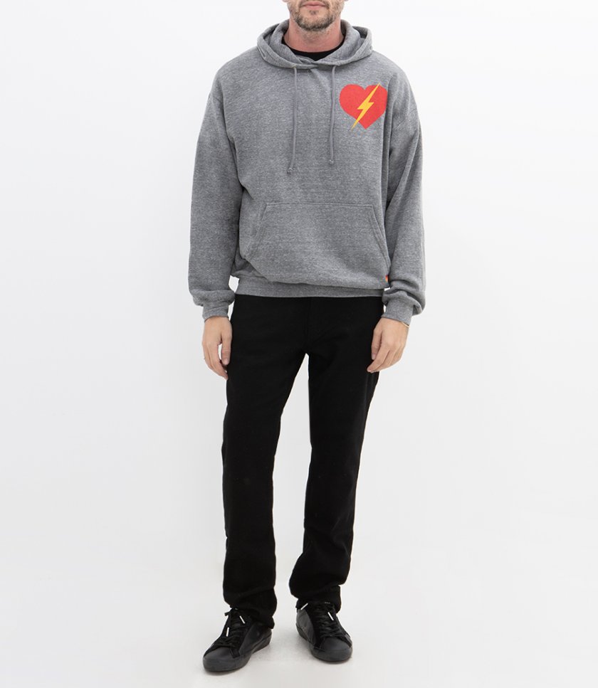 BOLT HEART PULLOVER HOODIE