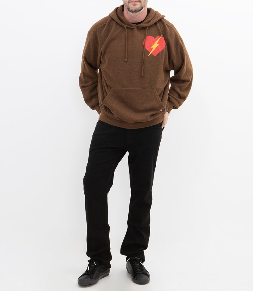 BOLT HEART PULLOVER HOODIE