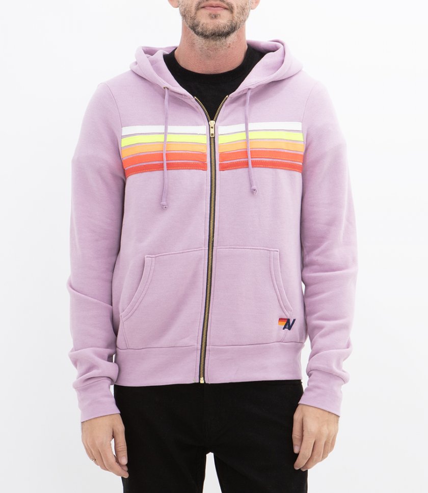 5 STRIPE ZIP HOODIE