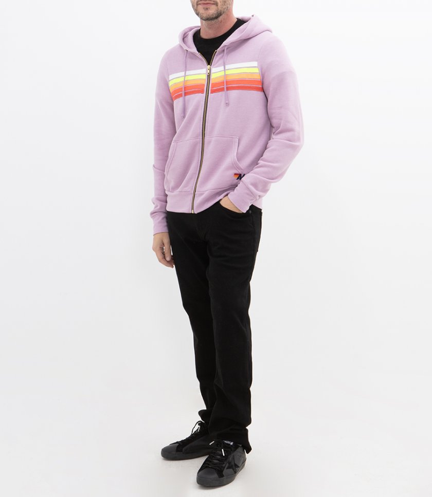 5 STRIPE ZIP HOODIE