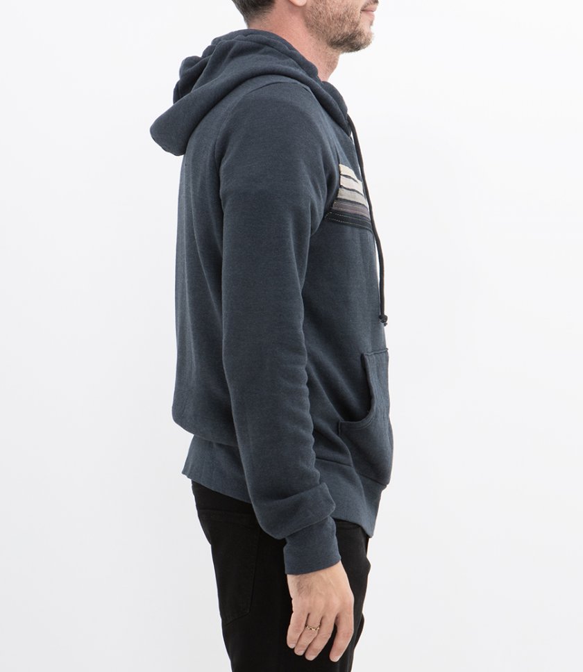 5 STRIPE ZIP HOODIE