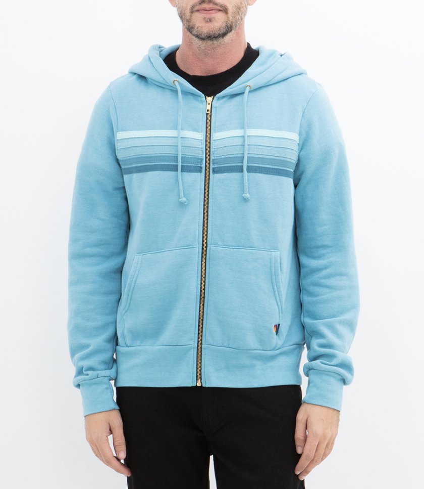 5 STRIPE ZIP HOODIE