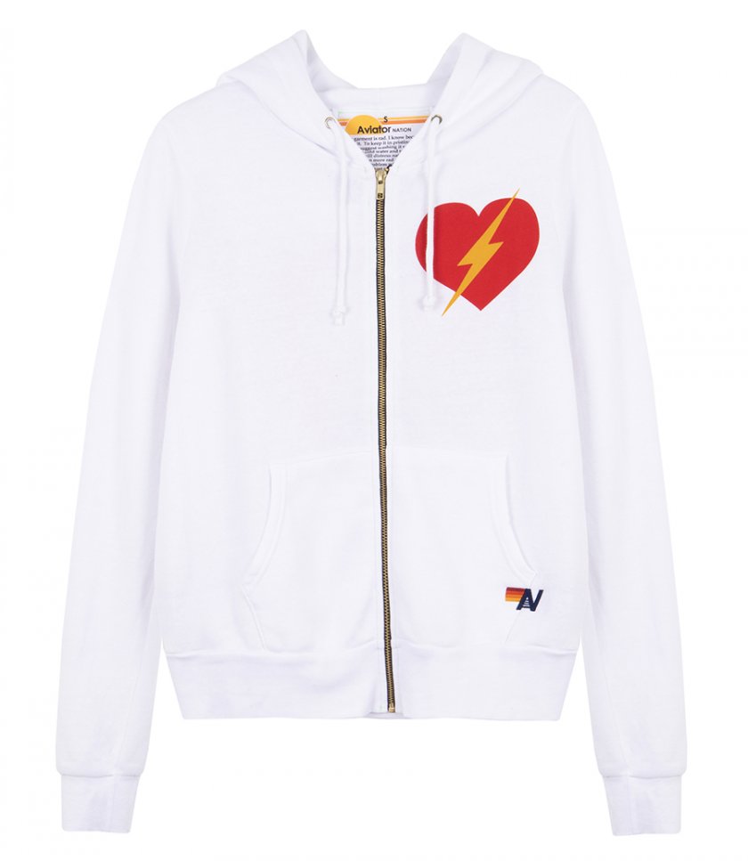 AVIATOR NATION - BOLT HEART ZIP HOODIE
