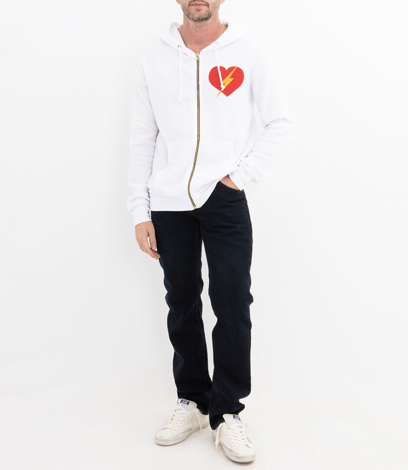 BOLT HEART ZIP HOODIE