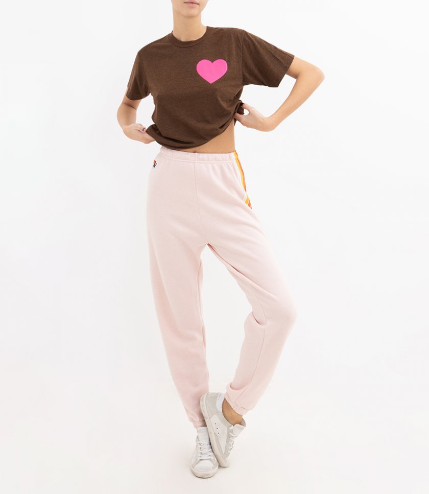 WOMENS HEART PRINT BOYFRIEND TEE