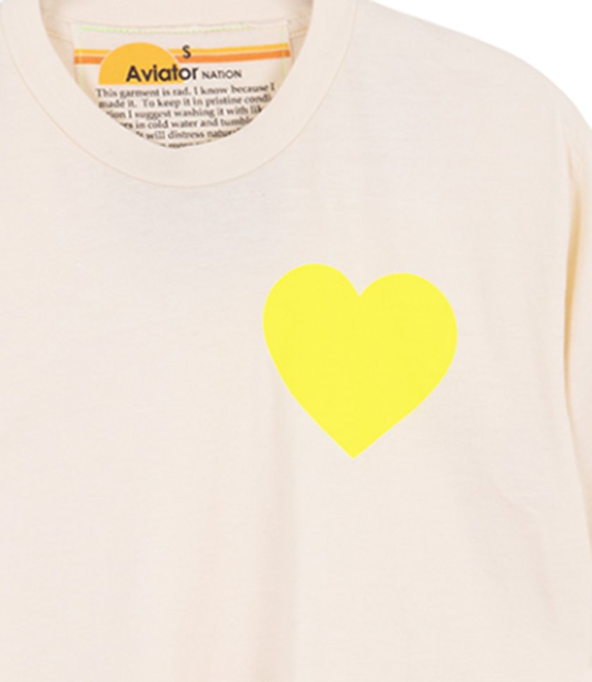 WOMENS HEART PRINT BOYFRIEND TEE