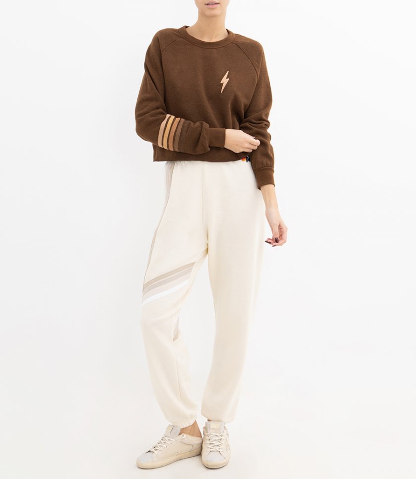 BOLT RUGBY STITCH CROPPED SWEATSHIRT