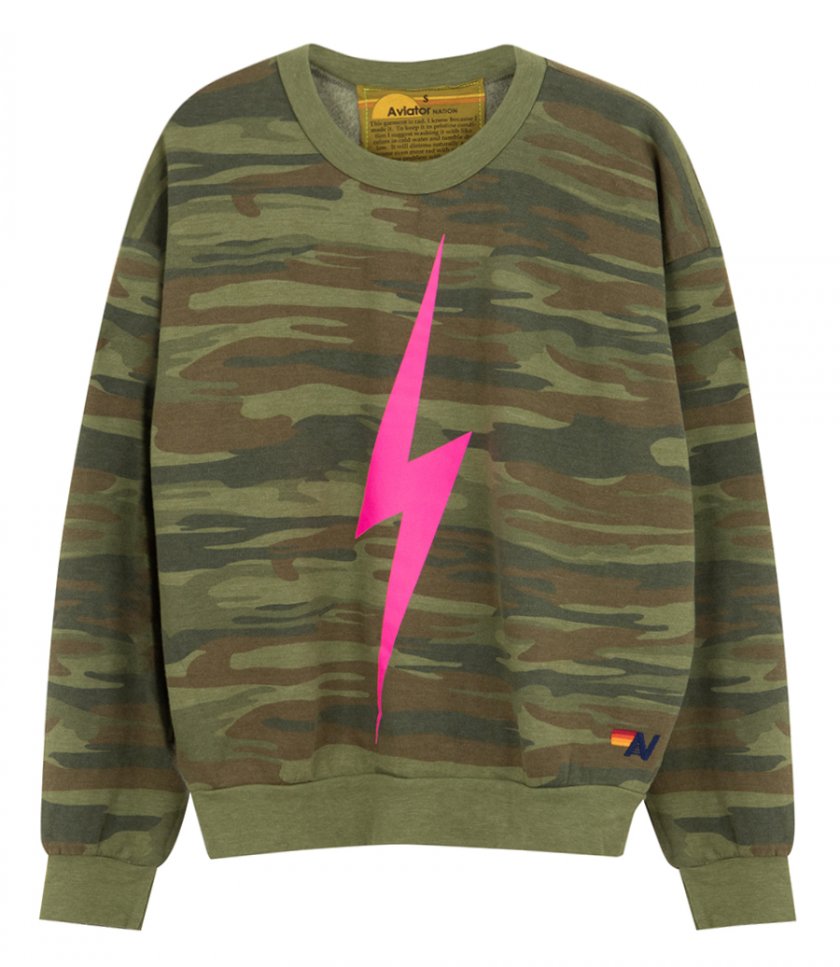 AVIATOR NATION - BOLT CREW SWEATSHIRT RELAXED