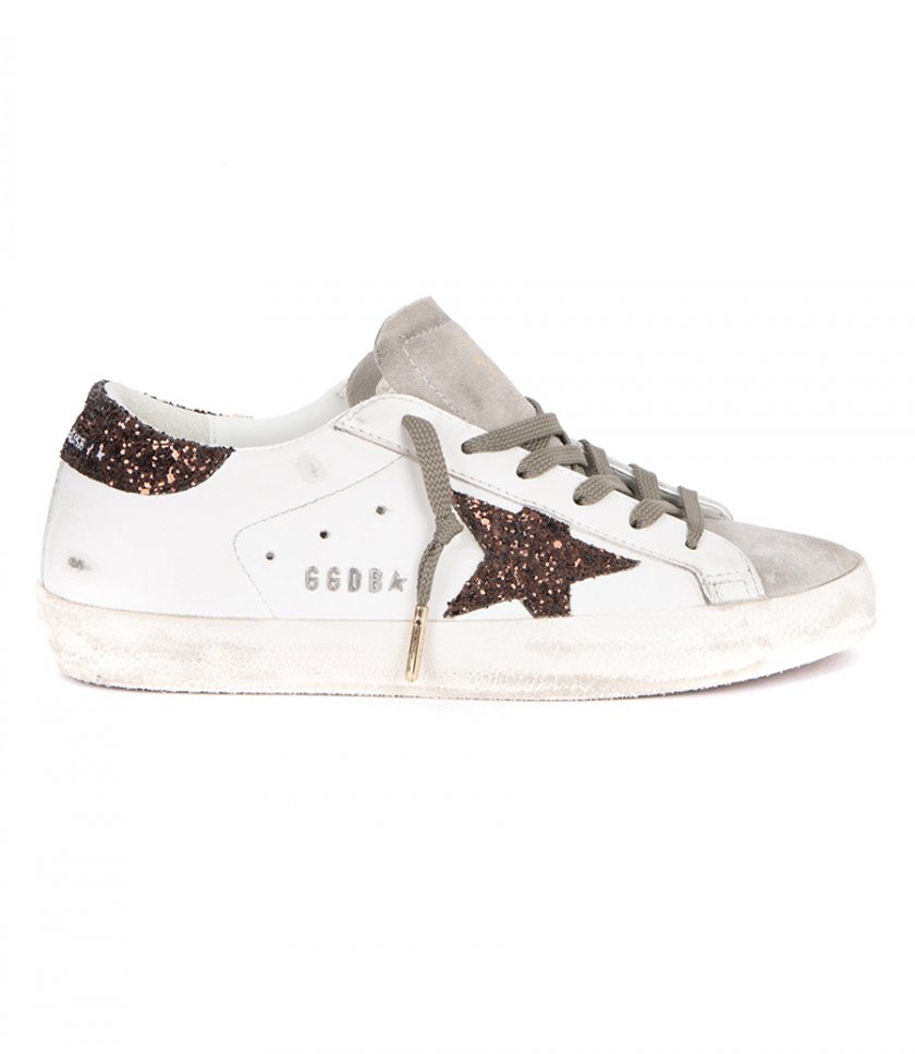 SHOES - BROWN GLITTER STAR SUPER-STAR