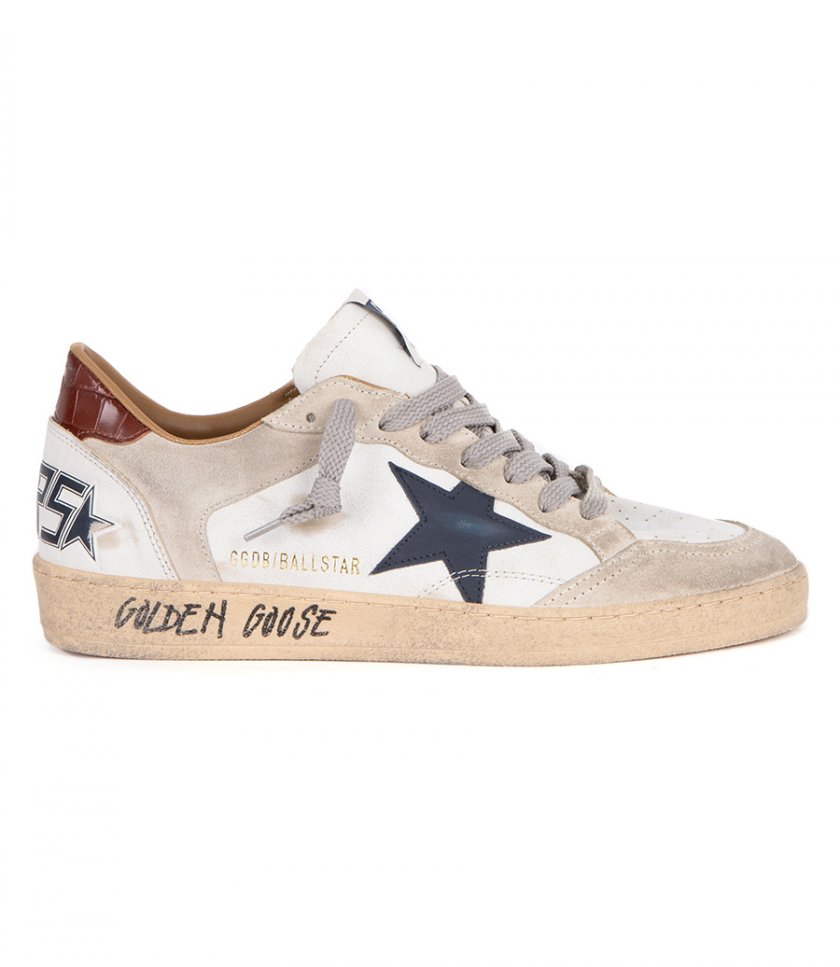 GOLDEN GOOSE  - BLUE LEATHER STAR BALL STAR