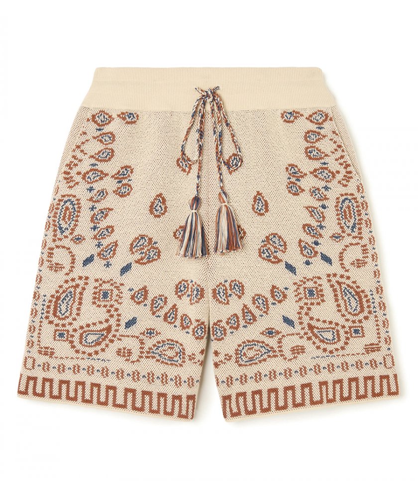 ALANUI - COTTON PIQUET BANDANA BERMUDA