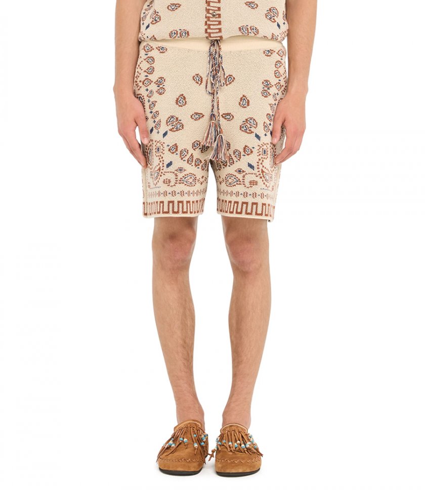 COTTON PIQUET BANDANA BERMUDA