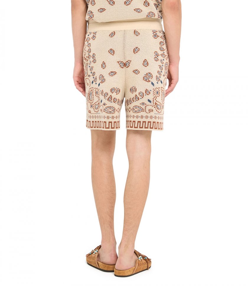 COTTON PIQUET BANDANA BERMUDA