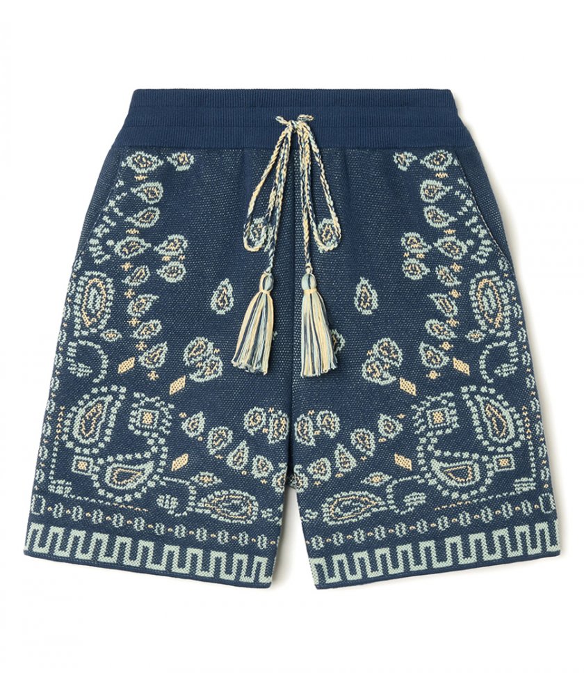 ALANUI - COTTON PIQUET BANDANA BERMUDA