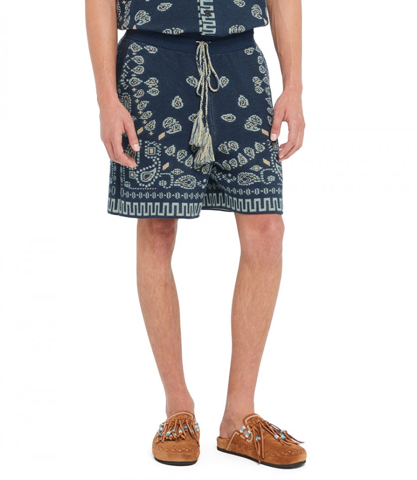 COTTON PIQUET BANDANA BERMUDA