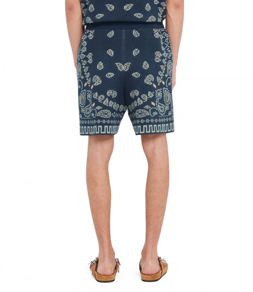 COTTON PIQUET BANDANA BERMUDA