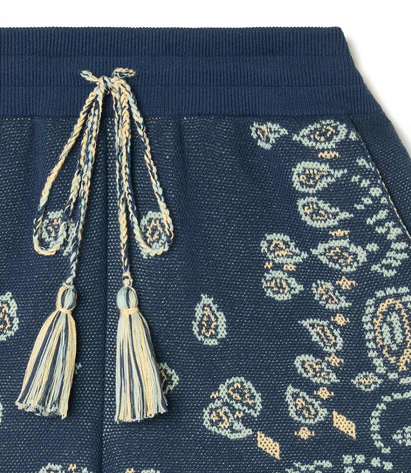 COTTON PIQUET BANDANA BERMUDA