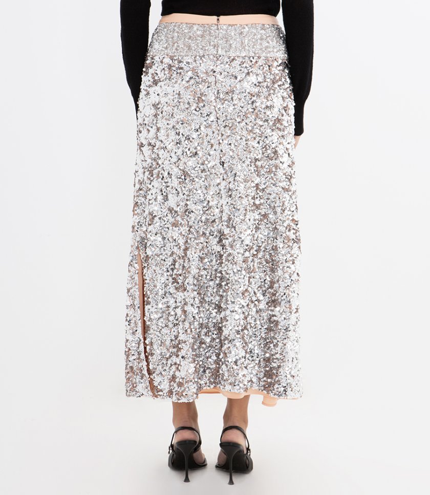 SEQUINS LONG SKIRT