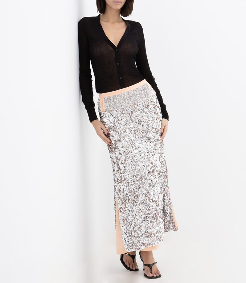 SEQUINS LONG SKIRT