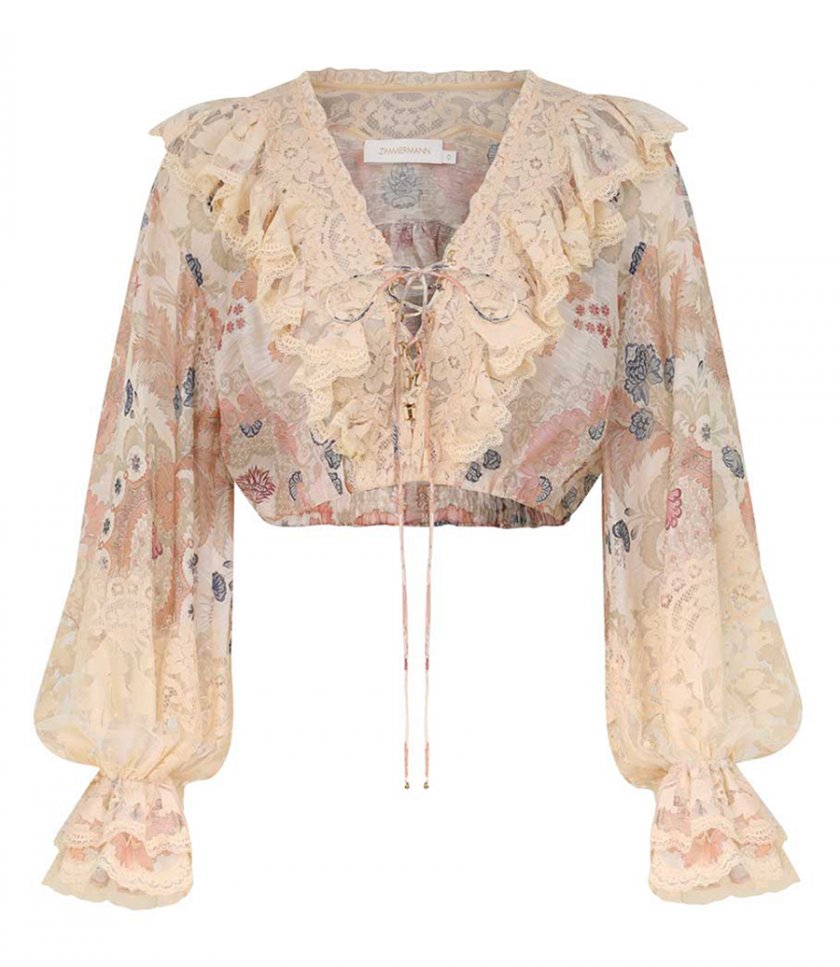 CLOTHES - REBELLION LACE UP BLOUSE