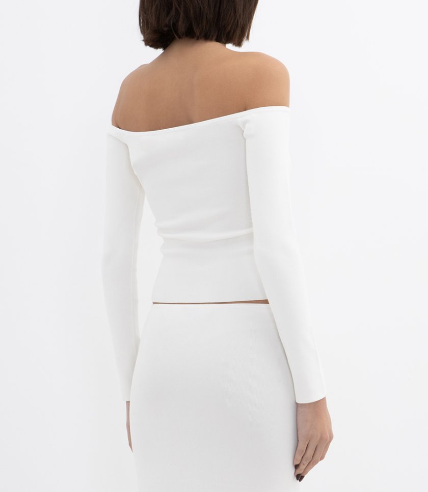 ODESSA ARCED KNITTED L/S TOP