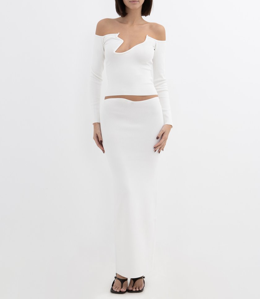ODESSA ARCED KNITTED L/S TOP