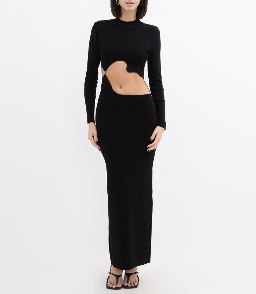 MAPARADITA LATTICE SEPARATION L/S DRESS