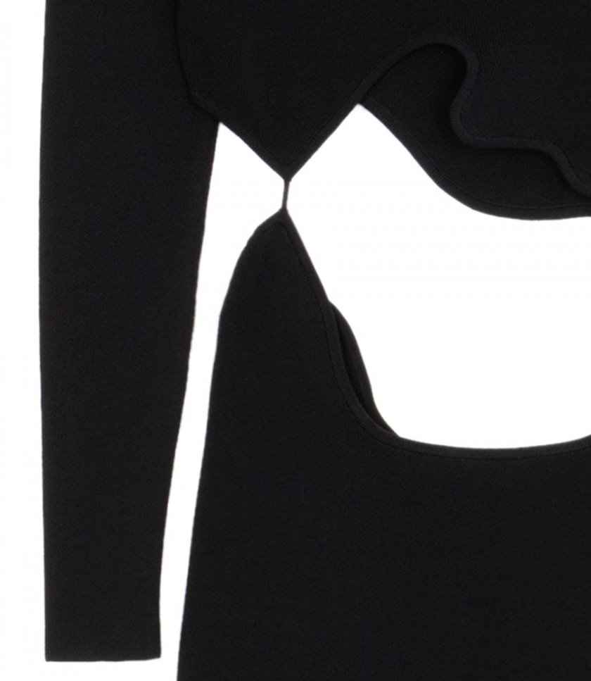 MAPARADITA LATTICE SEPARATION L/S DRESS
