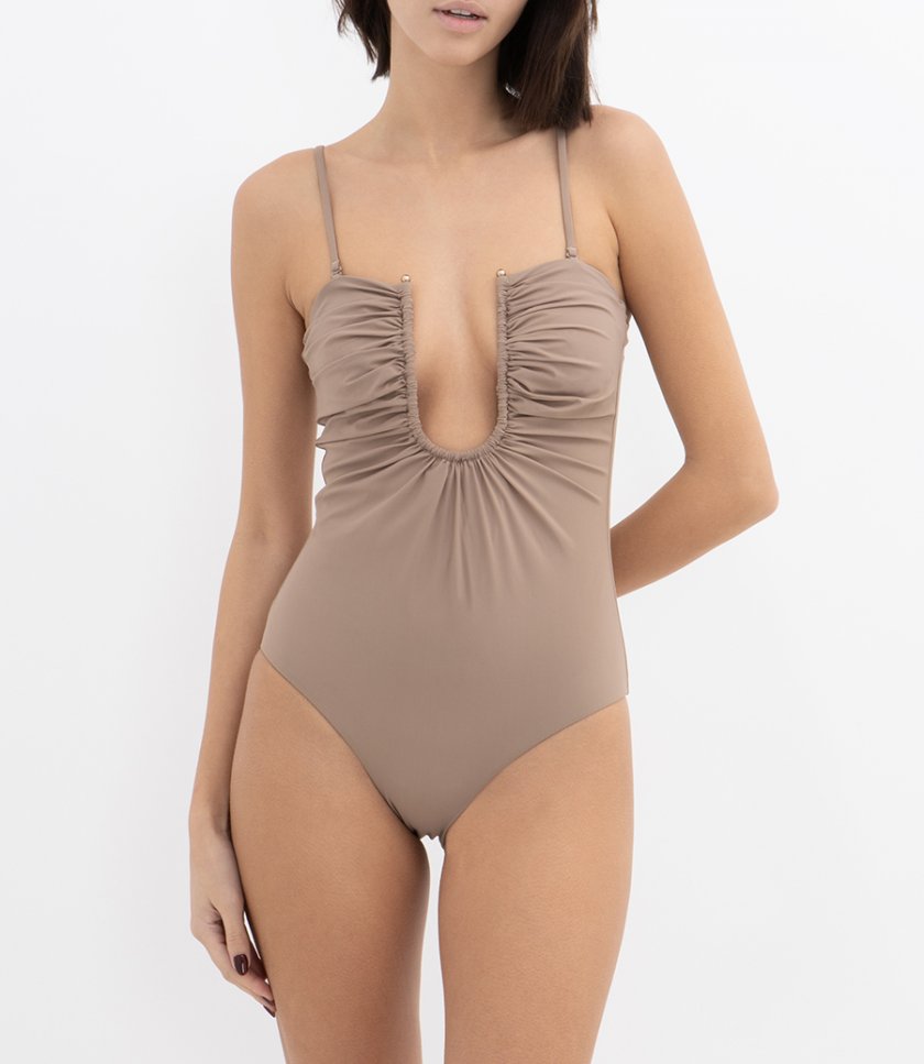 ARCED RUCHED ONE PIECE