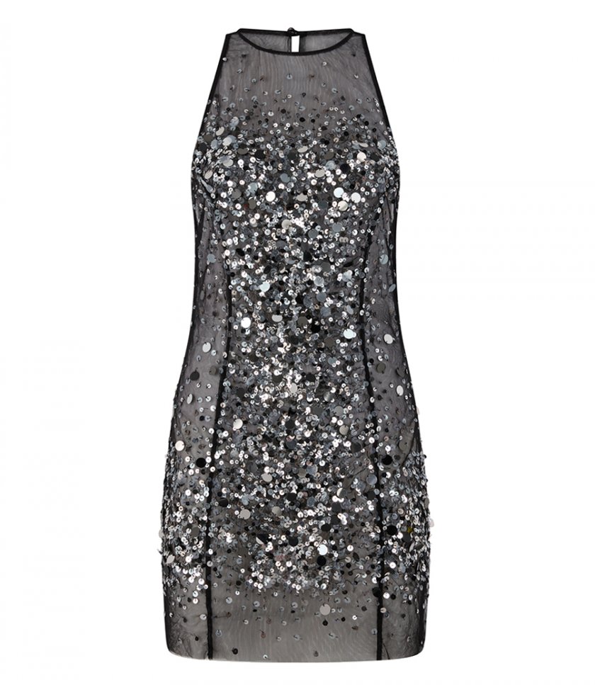 CLOTHES - SEQUIN MESH MINI DRESS