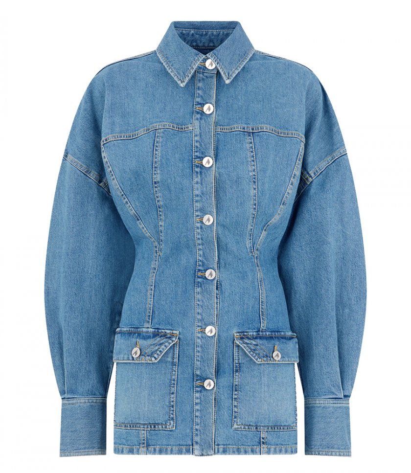 CLOTHES - FRONT BUTTONS MINI DRESS