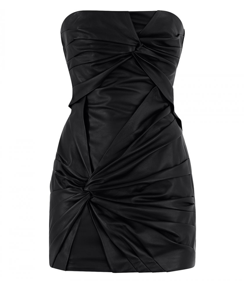 CLOTHES - STRAPLESS DRAPED MINI DRESS