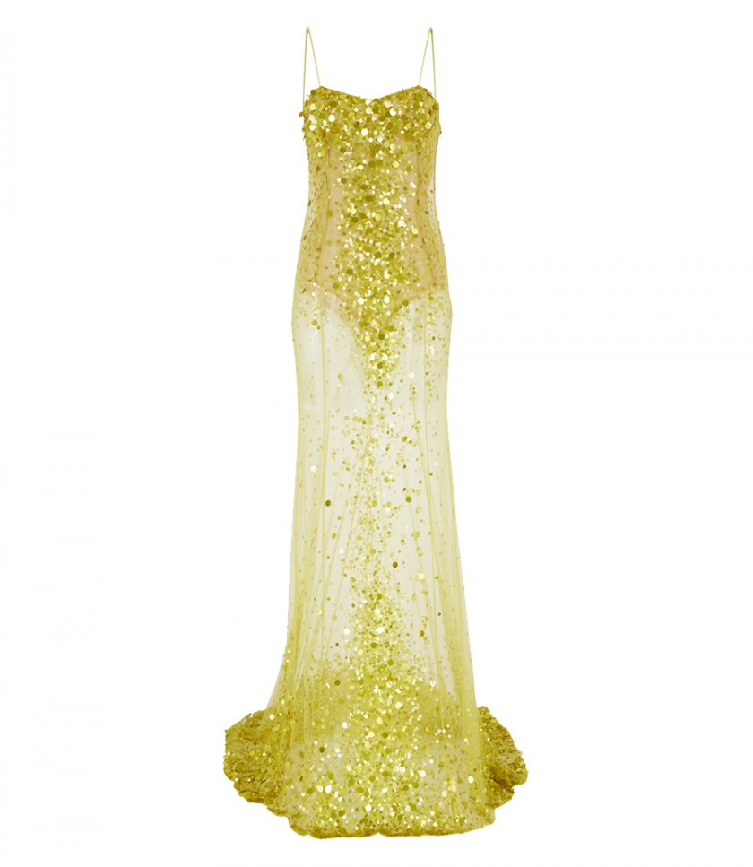 CLOTHES - SEQUIN MESH LONG DRESS