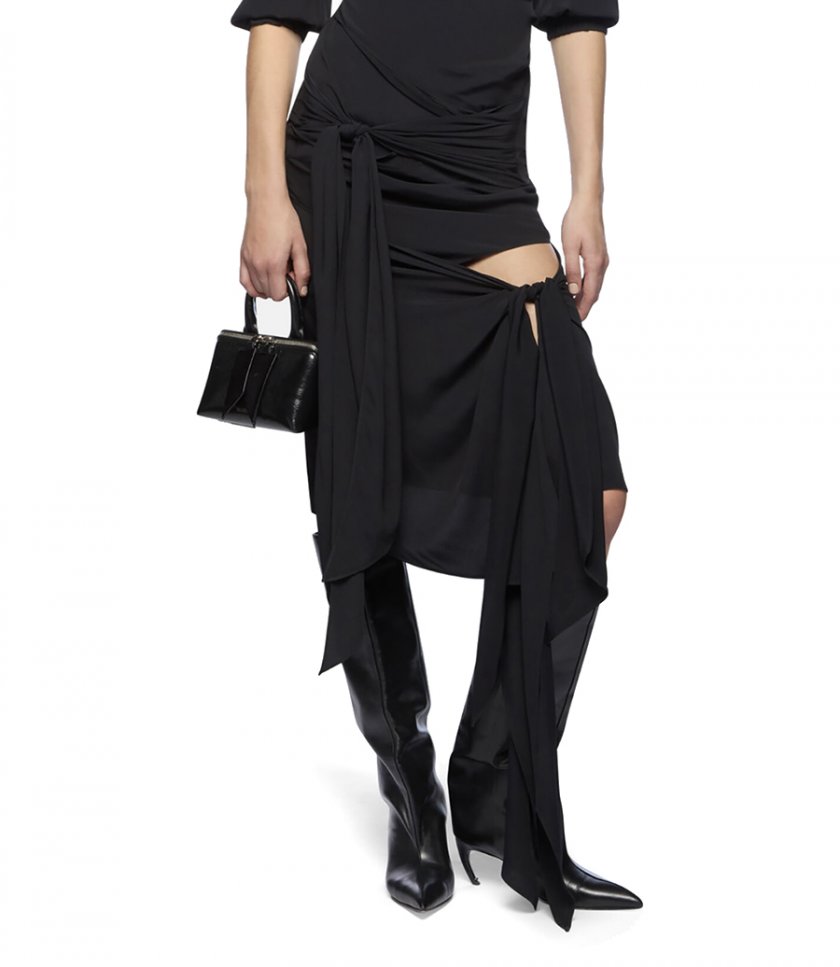 DRAPED MIDI SKIRT