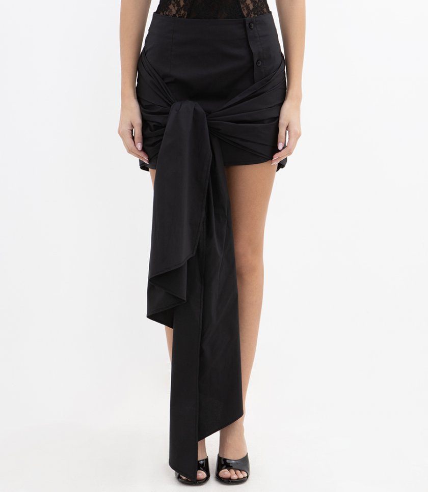 DRAPED MINI SKIRT